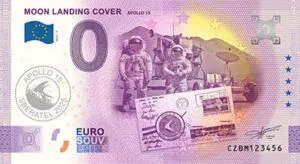 MOON LANDING COVER so striebornou prítlačou