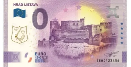 lietava s prítlačou HRAD LIETAVA 2025-5 – so zlatou prítlačou