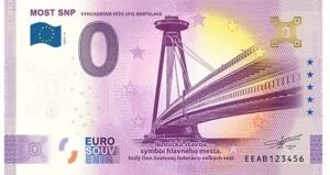 MOST SNP VYHLIADKOVÁ VEŽA UFO 2026-8 so zlatým hologramom (dotlač)